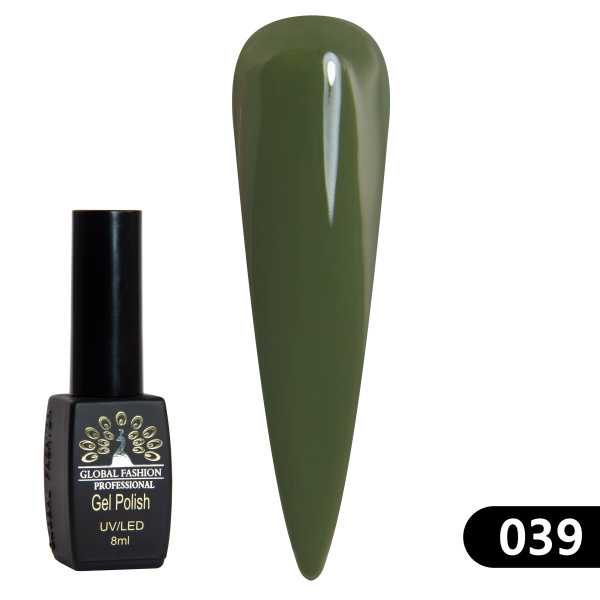 Gel polish BLACK ELITE 039, Global Fashion 8 ml