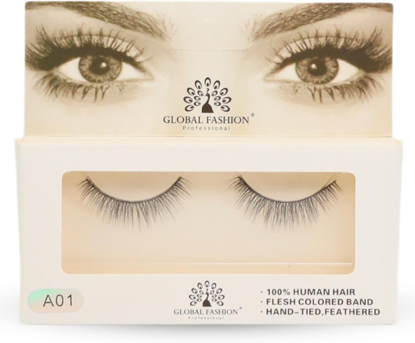 2 pcs wispy mink false eyelashes cat eye fox eye رموش صناعية طبيعية