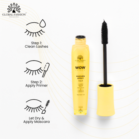 Global Fashion 5D mascara close up precision brush lash separation ماسكارا لقطة مقربة