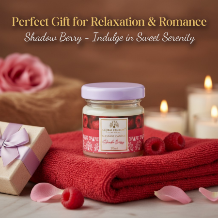 Global Fashion Massage Candle – 30 ml Aromatherapy Spa Candle in 21 Scents
