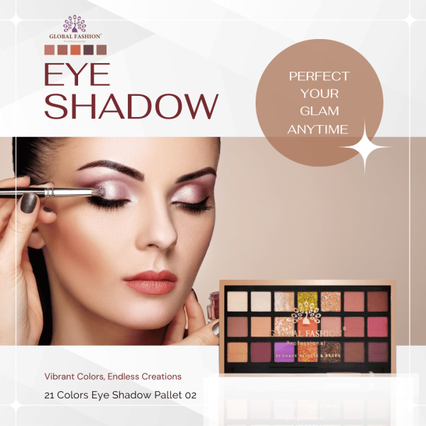 Global Fashion eyeshadow palette preview matte shimmer finish باليت ظلال عيون

