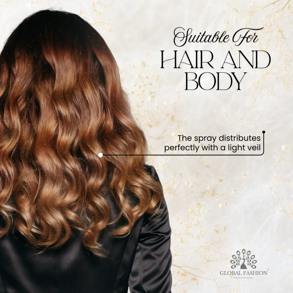 Global Fashion Stay Glow Fix shimmer mist hydrating glow spray بخاخ لمعان للجسم والوجه