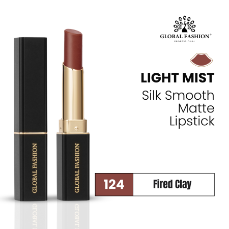 Global Fashion Long-Lasting Matte Lipstick (124, 3.5 g) matte lipstick shade 124 smooth finish long wear 3.5g