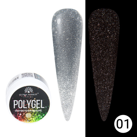 Reflective polygel 15 gr Global Fashion 01