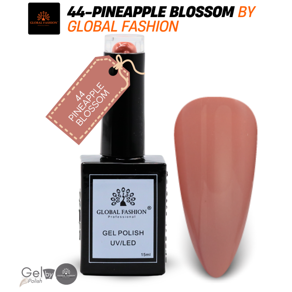 Soft Neutrals Nail Polish 15ml UV LED | 44-Pineapple Blossom 1p Neutral Gel Nail Polish Bottle 15ml - UV LED Soak Off Nail Color UAE GCC | طلاء أظافر جل نيود