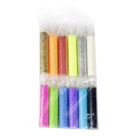 Mica for nails, set, 12 colors