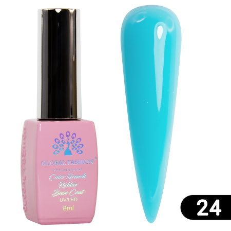 Colored French base for gel polish Global Fashion, Color French Base Coat 8 ml, 24