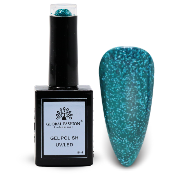 Earthy Elegance Nail Polish 15ml UV LED | 132-Nocturnal Sea Glitter 1p Earth Tone Gel Nail Polish Bottle 15ml - UV LED Soak Off Nail Color UAE GCC | طلاء أظافر جل