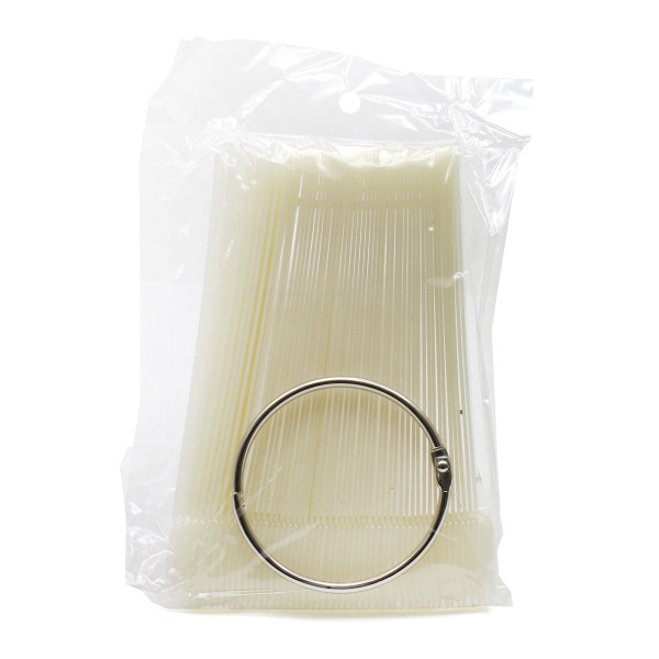 Palette for paints on a ring, oval shape, matte, 50 pcs.