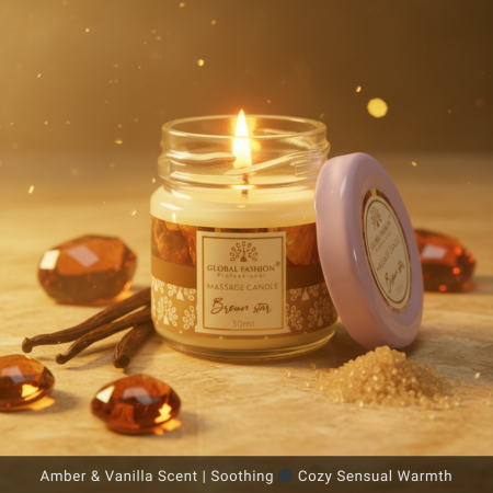 Global Fashion Massage Candle – 30 ml Aromatherapy Spa Candle in 21 Scents
