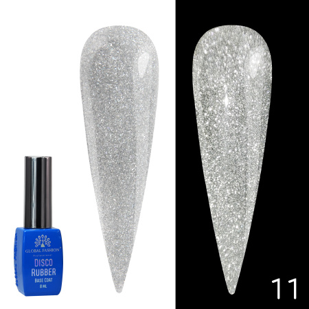 Rubber base Disco Opal reflective Global Fashion 8 ml, 11