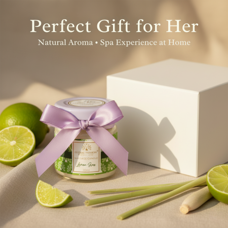 Global Fashion Massage Candle – 30 ml Aromatherapy Spa Candle in 21 Scents