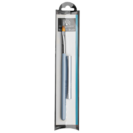 Flat, straight, synthetic gel brush No. 6, Global Fashion, GF-16-6-light-blue